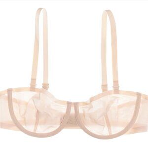 CUUP The Balconette Mesh Bra in Blush 36F